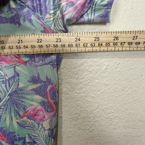 Bad Birdie Mingos Polo Shirt XXL Golf Short Sleeve Flamingos Purple Pink - Picture 7 of 10